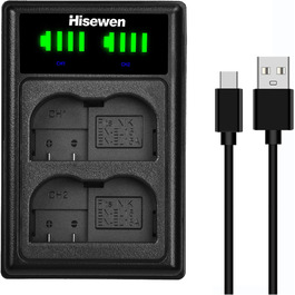Зарядний пристрій Hisewen Dual USB для акумулятора Nikon EN-EL15/EL15a/EL15b/EL15c (D7100, D750, D7000, D610, D810, D800, D600, D880, D800e, D810a)