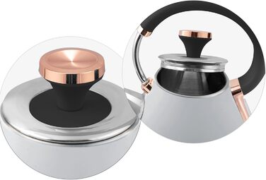 Елегантний електрочайник Berdsen BD-701 з термометром, 1.7L (сірий)