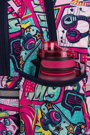 Шкільний багатокамерний рюкзак CoolPack, чорний, багатоколірний, 26 л