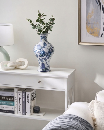 Ваза Beliani з порцеляни, 17 x 36 см