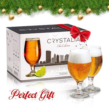 Volarium CRYSTALIA Luxus: Набір з 6 келихів для пива, 400 мл, без свинцю, келихи для крафтового пива, IPA, бельгійського стилю