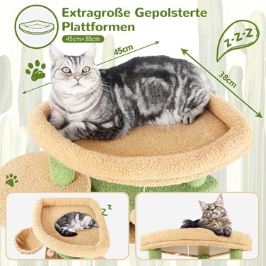 Котячий будиночок Globlazer з когтеточкою, 167 см, кутовий, зелений, для 3-4 котів