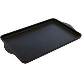 Гриль-плита Teppanyaki Lieblingspfanne 43x28 см, алюмінієва, антипригарна, з бічними ручками, для всіх типів плит і духовки, гладка поверхня