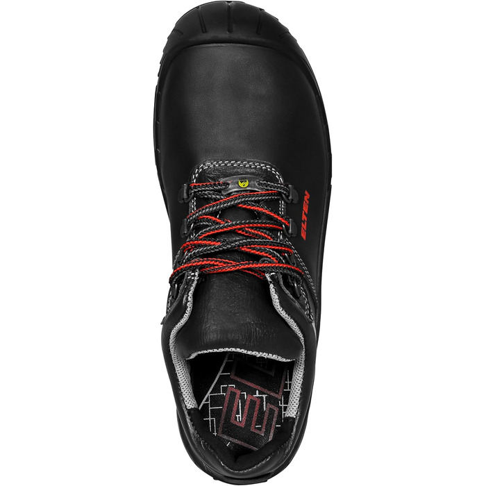 Робочі черевики ELTEN Renzo Low ESD S3, шкіряні, з металевим носком, легкі, міцні, 41 EU, чорні (для жінок та чоловіків)