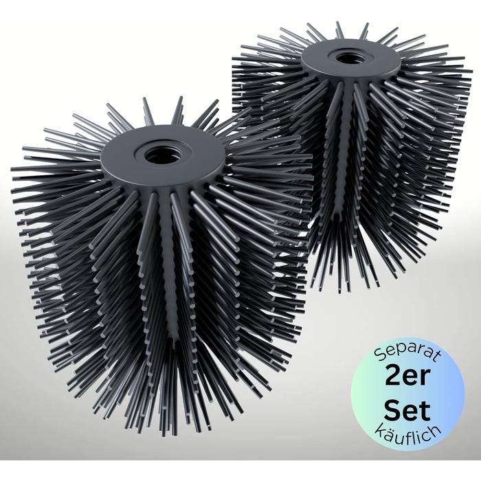 Силіконова щітка для унітазу SAVEGA з нержавіючої сталі - антибактеріальна щітка з тримачем, захист від бризок, чорна