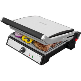 Cecotec Rock'nGrill 2400 UltraRapid Electric Grill - 2400W, RockStone Coating, Floating Upper Plate, Eco-Friendly, with Drip Tray, Adjustable Temperature