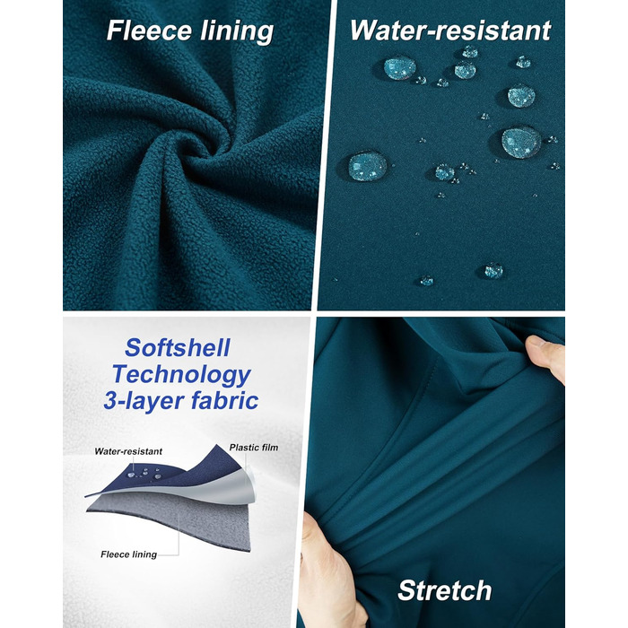 Жіноча софтшеллова жилетка Outdoor Ventures для бігу та спорту: легка, вітронепроникна, з флісовою підкладкою та 4 кишенями (XS, Nebel Blau)