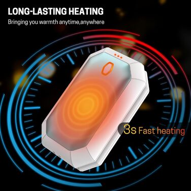 Електричні грілки для рук, 2 шт., 4000mAh, портативні, для активного відпочинку, кемпінгу, полювання, гольфу, зимові подарунки для жінок, чоловіків, сімей (блакитний)