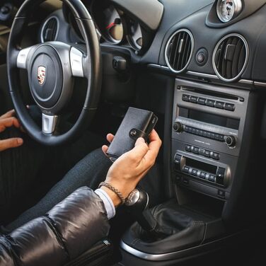 SLim Geldbörse: Елегантний жіночий/чоловічий портмоне з RFID захистом, шкіра Saffiano, Made in Italy