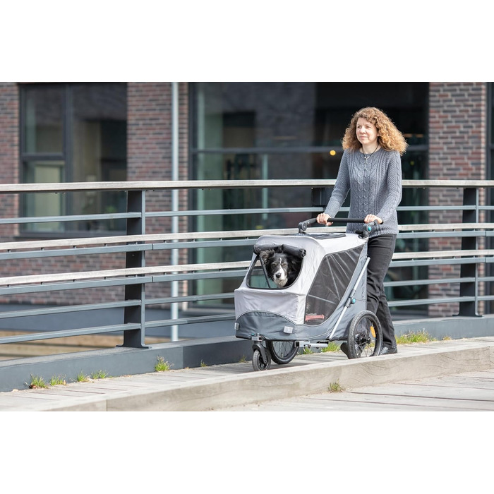 Дитячий велосипедний крісло-переноска TRIXIE для собак до 30 кг, відбиваючий, з функцією складання, з подушкою та кріпленням