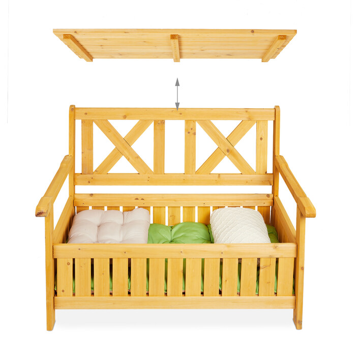 Relaxdays Garden Bench with Storage