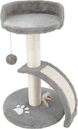 Дерево-кіт Beltom® Kratzbaum 54 см. Рожево-біле (сіре) - ігровий комплекс для котів