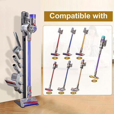 Підставка для пилососа OUTBROS, сумісна з Dyson V15, V12, V11, V10, V8, V7, V6, металева, чорна