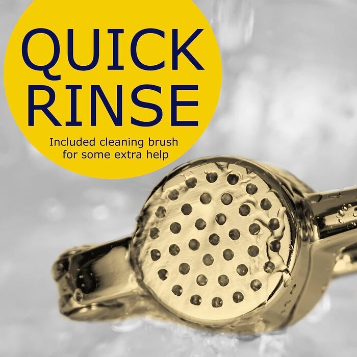 Преміум-нічна прес для часнику з нержавіючої сталі – підвищує якість вашого кулінарного досвіду. Набір прес, подрібнювач та лущильник часнику, стійкий до миття в посудомийній машині та нержавіючий (Золото)