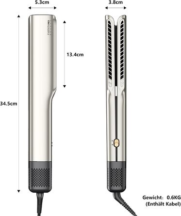 Плойка PARWIN PRO BEAUTY Ionen Air Glätteisen: без нагріву, для волосся 35-75 см, 1200W, темно-зелений (Champagnersilber Pro)