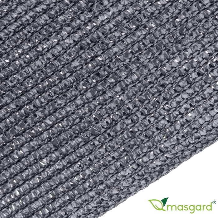 Masgard® Shade Fabric 150 g/m² Various sizes (shading factor approx. 90%) Sun protection, privacy screen, windbreak, fence screen (1.80 m x 25.00 m = 45 m² (roll), anthracite)