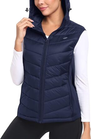 Легка жіноча жилетка MoFiz з пуху, без рукавів, для активного відпочинку, туризму та подорожей (Блакитна, L)