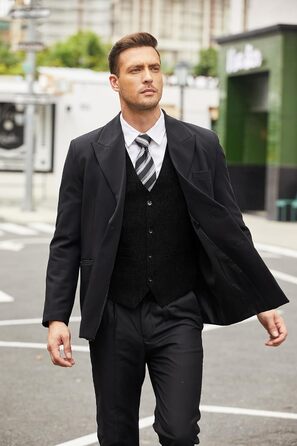 Чоловіча жилетка COOFANDY: чорна, для ділового стилю, вечірки, весілля, XXL