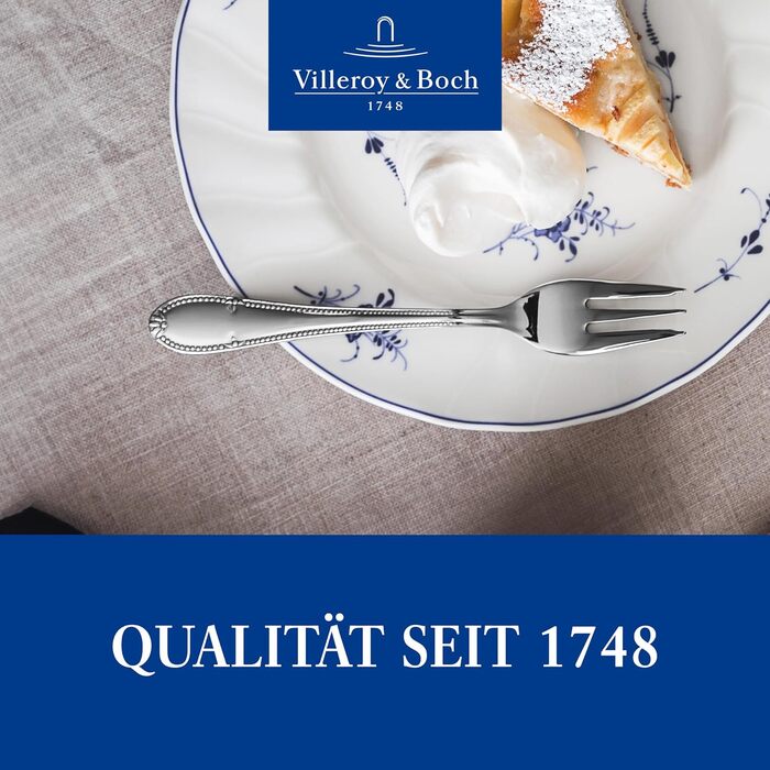 Villeroy & Boch – Mademoiselle Tableware Set, 30 Pieces, 6 Place Settings, Dishwasher Safe, Stainless Steel, Cutlery Set, Cutlery Set, Dinner Cutlery Set, Knife Fork Spoon Set, Cutlery Set, Stainless Steel 30-Piece Elegant & Classic