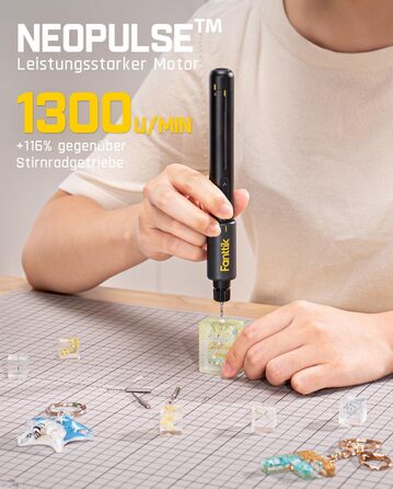 Електричний міні-дрель Fanttik K2 Nano - набір для DIY, 20 свердл, 800 mAh, для корпусу, пластику, смоли, ювелірних виробів