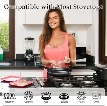 Набір сковорідок Pfannenset: 24см, 26см, 30см. 3 шт. Антипригарне покриття, для всіх плит, включаючи індукційну (Cs2)