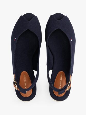 Сандалії жіночі Tommy Hilfiger Flag Mid Wedge Espad SLIN, сині (40 EU)