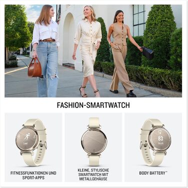 Розумний годинник Garmin Lily 2 [відновлений] - стильний аксесуар з преміум-люнеткою, 2.54 см сенсорний дисплей, до 5 днів роботи від акумулятора, відстеження здоров'я та фітнесу для жінок, сповіщення зі смартфона [відновлений]