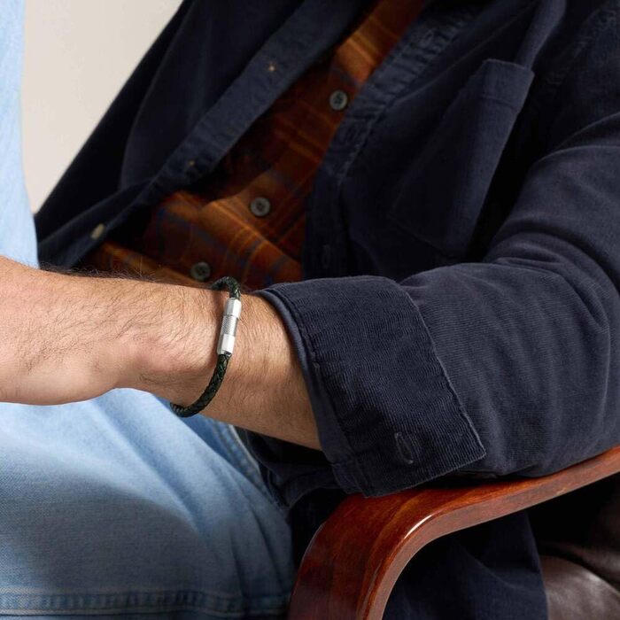 Годинник Fossil чоловічий шкіряний або металевий браслет з регульованим застібкою (Чорний & Срібло)
