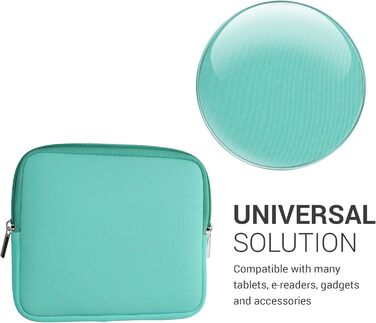 Чохол для eReader kwmobile - Neopren, захисна сумка, 17 x 12 x 2 см, підходить для 6' - 6.8' eReader, м'ятно-зелений
