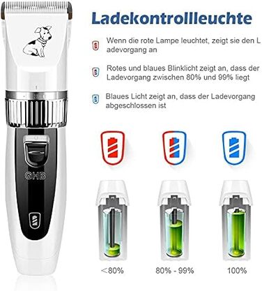 Машинка для стрижки собак та котів Tierhaarschneider - професійна машинка для грумінгу з 6 насадками та акумулятором