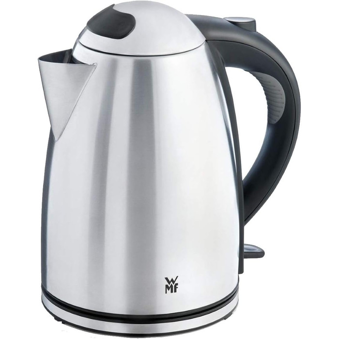 WMF Stelio Stainless Steel Kettle, 1.7L, Electric Kettle with Scale Filter, 2400W, Illuminated Water Level Indicator, Matte Stainless Steel