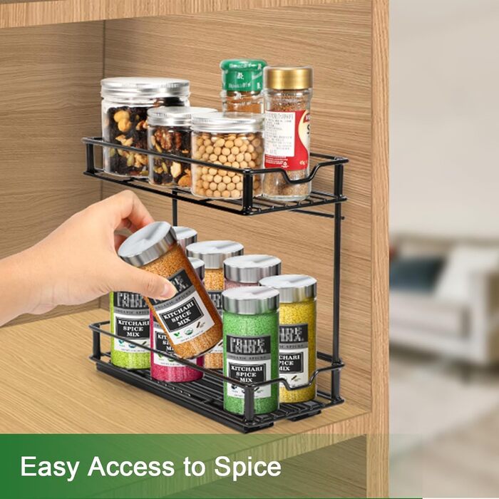 Організатор для шафи TJ.MOREE висувний, 2 шт., 2 яруси, для спецій, посуду, олії, кухні