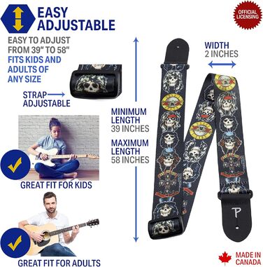 Гітарний ремінь Perri's Leathers Guns N Roses Gnr #2 (один)