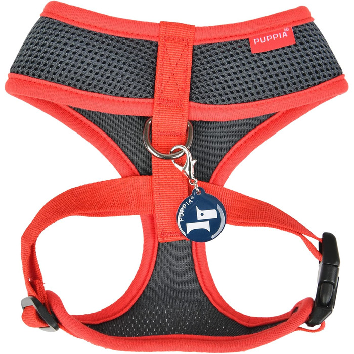Шлейка для собак Puppia Soft Harness II, сіра, XL - м'яка, зручна та регульована