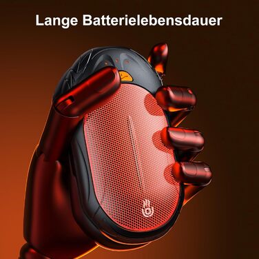 Електричний грілка для рук 2-в-1 OUTJUT 6000mAh, USB, акумулятор, 20 годин роботи, 3 режими нагріву, швидкий нагрів, для спорту на відкритому повітрі взимку, подарунок на Різдво, чорний