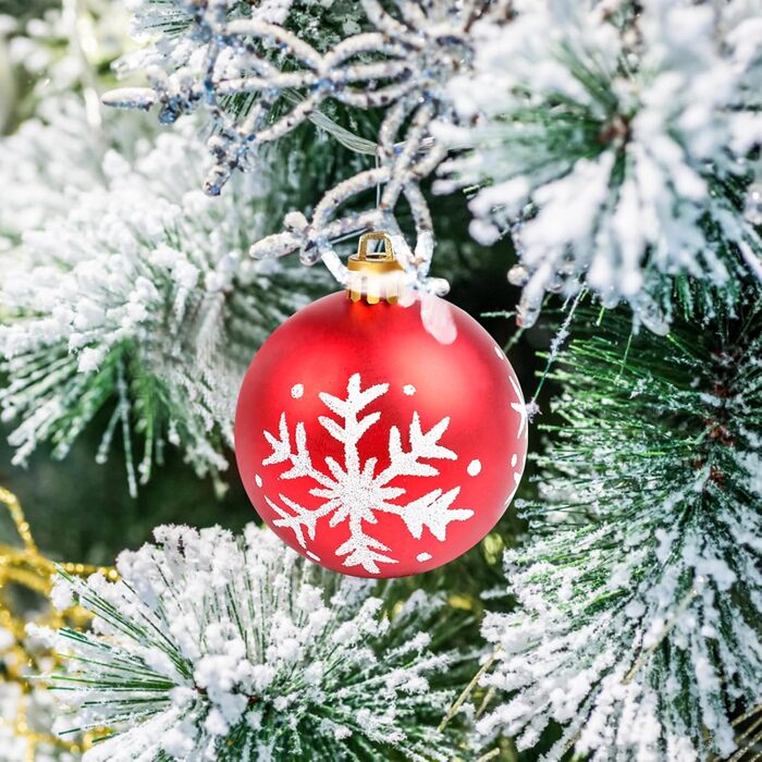 Набір прикрас на ялинку 44 шт: сині та золоті кулі для ялинки 6см та 3см, для дому та вулиці