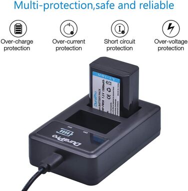 Акумулятор DuraPro 2X NP-FW50 + LED USB зарядний пристрій для камер Sony Alpha, NEX та SLT