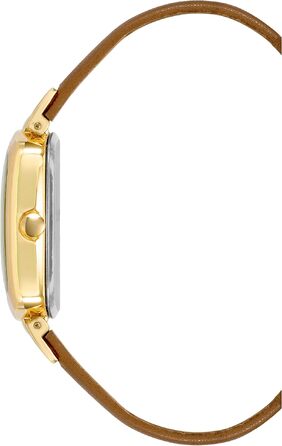 Жіночий наручний годинник Nine West зі шкіряним ремінцем (Honey Brown/Gold)