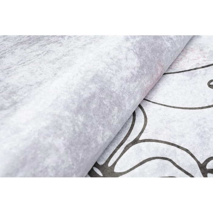 Дитячий килим TAPISO Emma, 120x170 см, рожевий, з антиковзким покриттям, принт, машинне прання 30°C, ÖKO-TEX