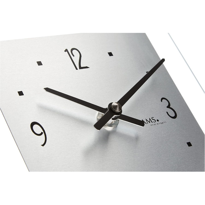 AMS Quartz Table Clock, Silver, 19 x 16 x 4 cm