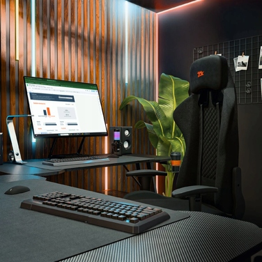 Ігровий стіл Trex E-Sports Exon, чорний, 120x60x75 см