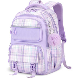 Дитячий рюкзак Tanou для дівчаток, шкільний, ергономічний, великий, модний, в ліловому кольорі