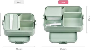 Mepal Bento Lunchbox Take A Break Large - Ланчбокс для обіду та перекусів 1500 мл, блакитний