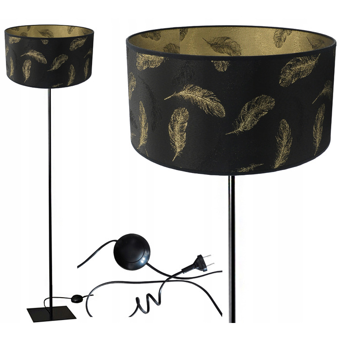 Підлогова лампа Adex E27 60 Вт, чорний та жовтий колір