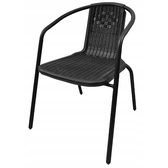 Набір садових стільців Kontrast, метал, чорний, 4 шт.