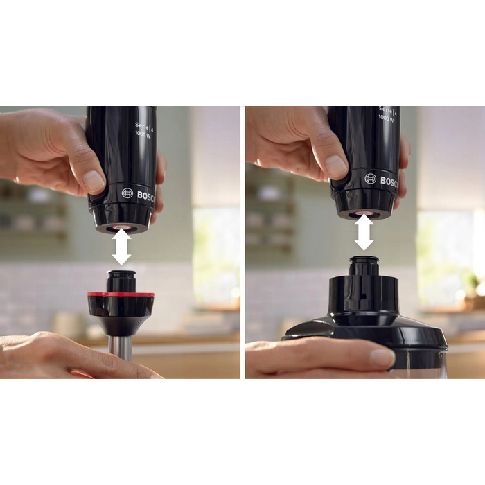 Погружний блендер Bosch MSM4B622, 1000 Вт, чорний