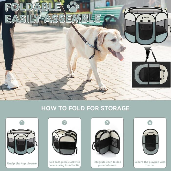 Клітка-загон для собак, цуценят та котів. Переносний загон для собак великих порід. Загон для собак в приміщенні та на вулиці. З сумкою для перенесення