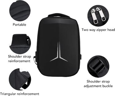 Dpofirs Mini Travel Bag, Starlink Travel Backpack, Waterproof Storage Case, with USB Charging Port, Satellite Dish Backpack, for Starlink Adapter Cable Mounting Kit