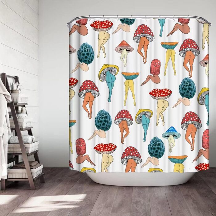 Штора для душу Boho-style у стилі фермерського будинку, біла, 180x180 см, з 12 гачками, геометричний дизайн, набір для ванної кімнати