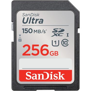 Карта пам'яті SanDisk Ultra SDXC 256 GB, швидкість читання до 150 МБ/с